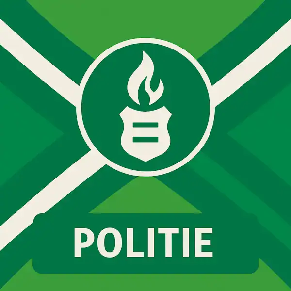 Vierkant logo (600x600) voor de categorie "Pompen" op AchterhoekInformatie.nl, met een witte waterpomp in een groene cirkel op de Achterhoekse vlag. De tekstbalk is donkergroen met witte hoofdletters "POMPEN", en de overige crèmekleurige elementen zijn wit gemaakt.